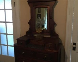 Antique Dresser with Mirror