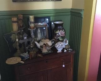 Antique Washstand, Religious Items