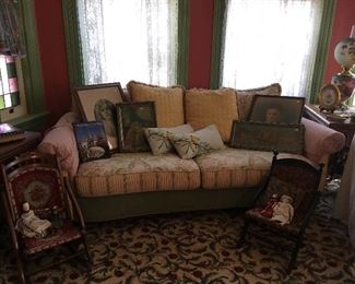 Country Couch, Childrens Antique Carpet Rockers