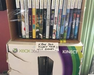 XBOX 360 Kinect 4GB like new with 17 games!!!