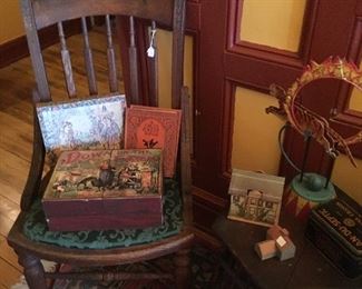 Antique Chair, Children’s games, blocks, toys