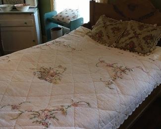 Ribbon work Bed Spread