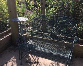 Iron settee, Iron plant stand