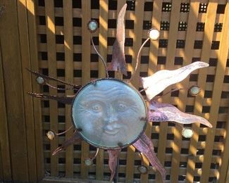 Glass Sun Yard Ornament