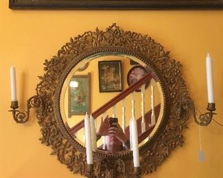 Ornate Antique Civil War Era Mirror