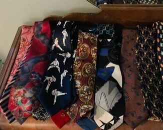 Many vintage ties.