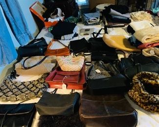 Many purses and handbags !