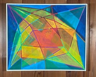 Lot 3 | COLORFUL GEOMETRIC ABSTRACT PAINTING