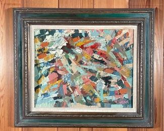 Lot 10 | WONDERFUL ABSTRACT OIL PAINTING | Artist signed!