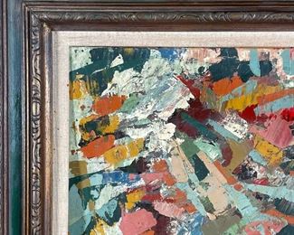 Lot 10 | WONDERFUL ABSTRACT OIL PAINTING | Artist signed!