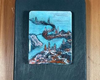 Lot 12 | JOAN ITZCOVITZ ENAMELED PAINTING | Enamel on copper