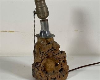 Lot 15 | CHINESE CARVED STONE LAMP