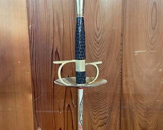 Lot 27 | ENAMEL DECORATED FENCING SWORD | Signed "Toledo"