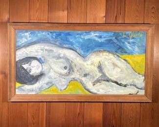 Lot 48 | COLORFUL PAINTING of RECLINING NUDE
