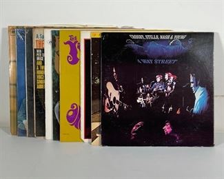 Lot 62 | (11pc) CLASSIC ROCK VINYL RECORDS | Including Crosby, Stills, Nash & Young; Jimi Hendrix ("The Very Best of" and "Are You Experienced"); The Beatles ("Abbey Road", "Rubber Soul", and "Yesterday and Today"); The Clancy Brothers and Tommy Makem; The Byrds ("Mr. Tambourine Man" and "Turn! Turn! Turn!"); and Bob Dylan ("Blonde on Blonde") 