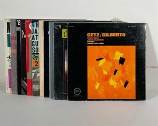 Lot 65 | (11pc) JAZZ & OTHER VINYL RECORDS | Including "Silver Apples of the Moon" by Morton Subotnick; John Coltrane's "Bye Bye Blackbird" and "Blue Train"; Milt Jackson & John Coltrane ("Bags & Trane"); Miles Davis ("Kind of Blue"); The Coleman Hawkins Set ("Jazz at the Philharmonic"); The Modern Jazz Quartet; Getz / Gilberto; and Charles Mingus ("The Atlantic Years" and "Oh Yeah") 