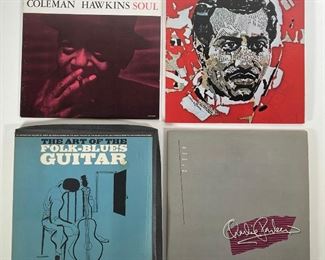Lot 64 | (11pc) SOUL & BLUES VINYL RECORDS | Including John Lee Hooker ("It Serve You Right to Suffer"); "The Legend of Otis Redding" and "The Best of Otis Redding"; Charlie Mingus ("Blues & Roots"); Memphis Slim ("Right Now"); Blind Willie McTell ("Trying to Get Home"); B.B. King; Blind Lemon Jefferson; Coleman Hawkins; Charlie Parker; and "The Art of the Folk-Blues Guitar"