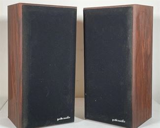 Lot 79 | PAIR POLK AUDIO ROSEWOOD VENEERED SPEAKERS