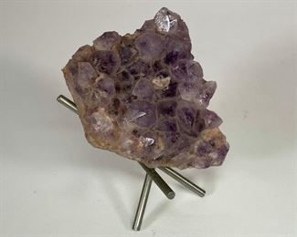 Lot 82 | AMETHYST GEODE on METAL STAND