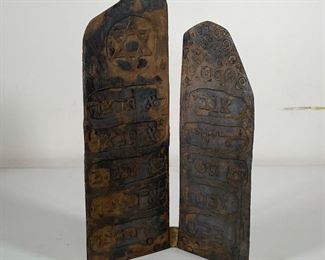 Lot 88 | BRUTALIST ETCHED METAL TEN COMMANDMENTS