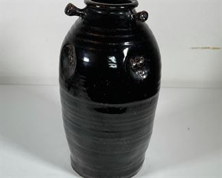 Lot 92 | BLACK POTTERY JAR, SIGNED