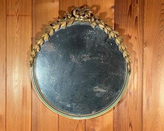 Lot 95 | ROUND LAUREL FRAMED MIRROR