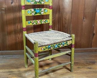 Lot 98 | PAINTED LADDER BACK CHAIR