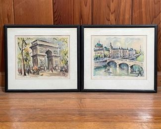 Lot 101 | (5pc) PARIS, FRANCE ART PRINTS