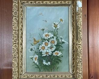 Lot 104 | DAISIES STILL LIFE OIL PAINTING