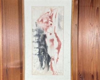 Lot 108 | "SUSSMAN", NUDE WATERCOLOR