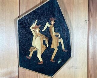 Lot 111 | JUDAICA CARVED WOOD PLAQUE