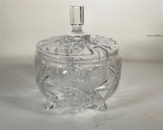 Lot 125 | CUT GLASS COVERED PUNCH BOWL
