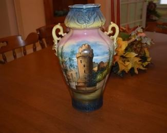 Gorgeous Antique Hand painted Dbl. Handled Vase. "The Real Deal - Not a Reproduction!" Singed "Royal Bonn Germany with number 1755 in Shield. Plus loads of identifying numbers to identify the artist and more!