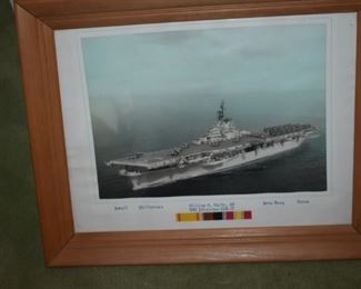 WWII Military Picture of the Aircraft Carrier USS  Princeton CUS-37