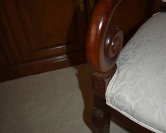 Beautiful Antique Arm Chair, beautifully Upholstered