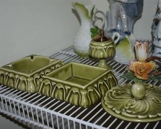 Collectible Green Pottery pieces