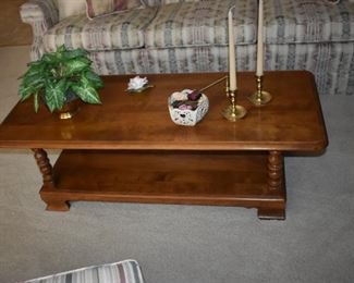 Beautiful Matching Mid-Century Ethan Allen Coffee Table the set consists of the Coffee Table and 2 End Tables