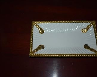 Gold Trimmed Porcelain Tray