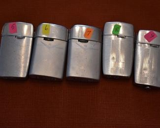 #'s 5-9 are Vintage Ronson Lighters #'s 5 and 8 were made in West Germany, the others were made in the USA