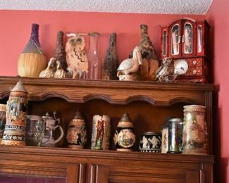Loads of Collectibles from a Beautiful Collection of German Beer Steins to Collectible Owls, Seagulls and More!