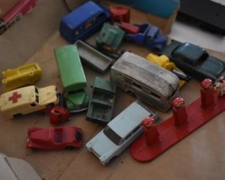 Vintage Iron Toys and Plastic toys even Iron Esso Gas Pumps