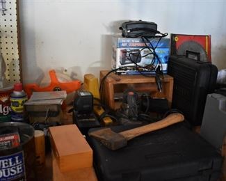 Hatchet, Yard Measuring Tape, Air Compressor and More!