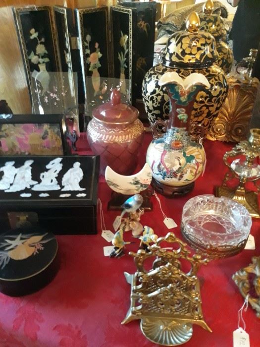 Vintage oriental decor and some Hollywood Regency items