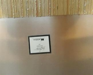 Sofa label showing Lee Harvey sofas