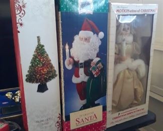 Animated and speaking/musical Christmas characters.