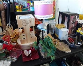 lamps, candles, and decor