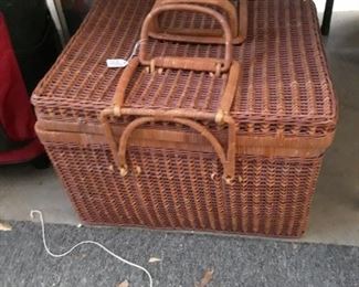 Unique and large wicker picnic basket