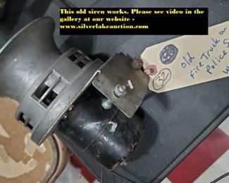 old working siren for police / fire truck
