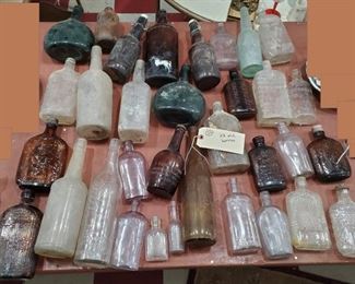 old whiskey wine liquor bottles