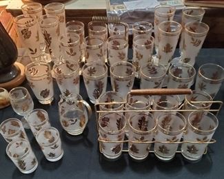 Libby gold leaf glassware, some are rare